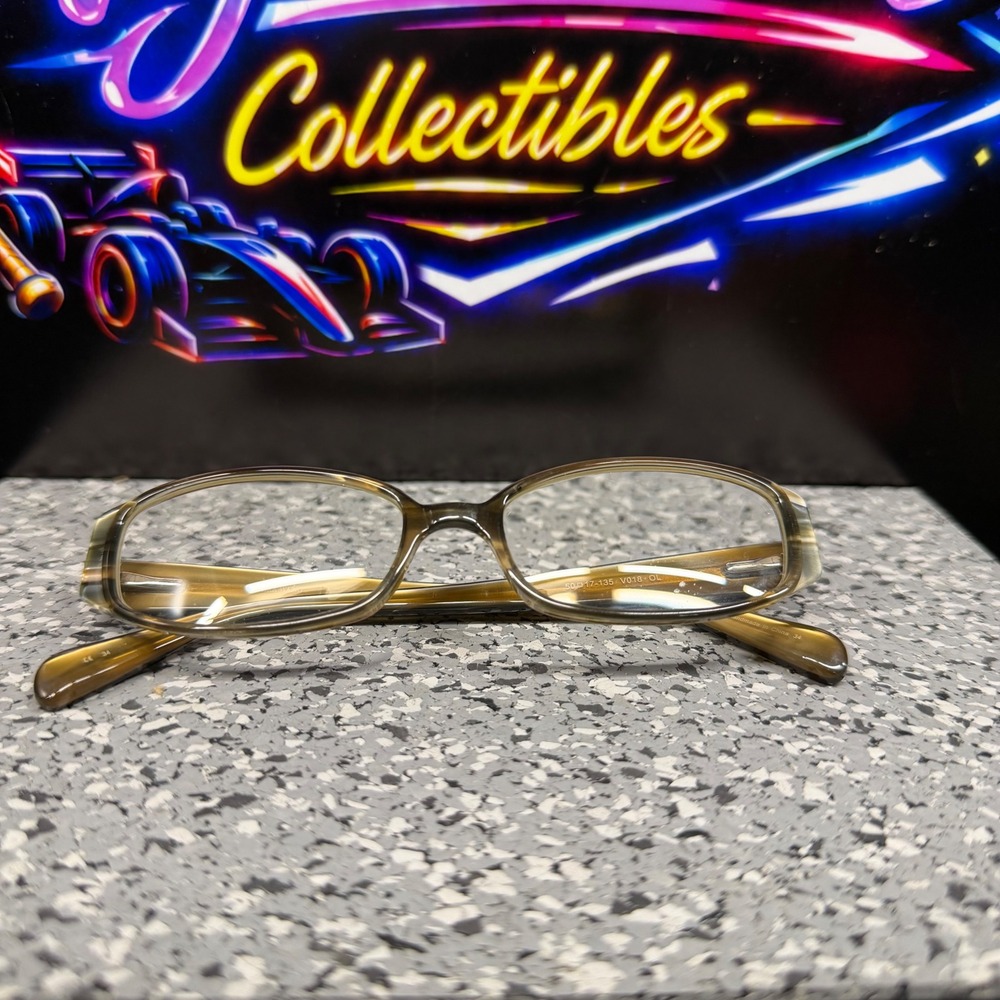 Vera Wang V018 OL Olive Brown Oval Eyeglass Frames 50-17-135 Frames Only